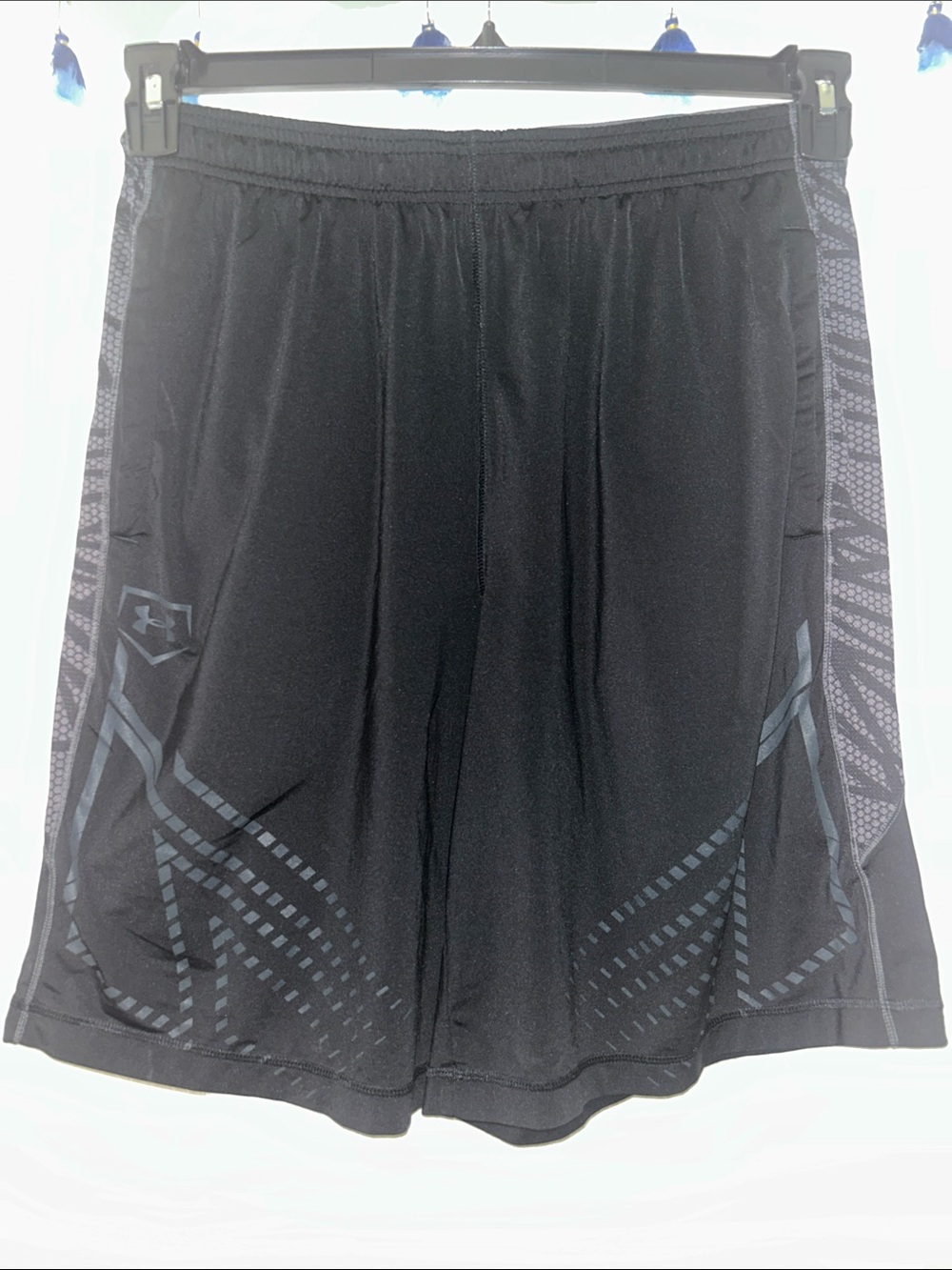 Under Armour Black Shorts with Grey Accent Graphics